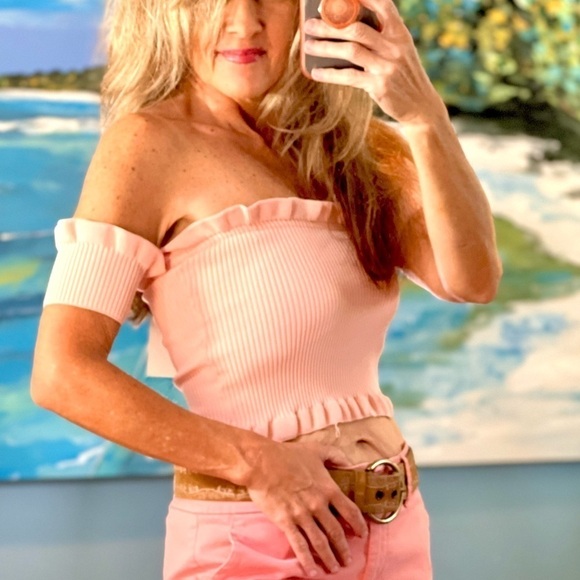 NWT,Seek the Label,Sof Pink,Ribbed Top, Lightly Ruffled Edging,Stunning,Size XS - Picture 10 of 16